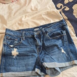 Old Navy Women's Distressed Blue Jean Shorts